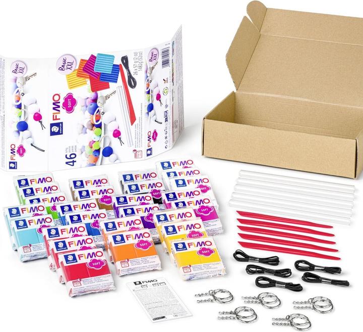 Immagine prodotto Fimo Set di argilla da modellare "Basic XXL", 46 pezzi