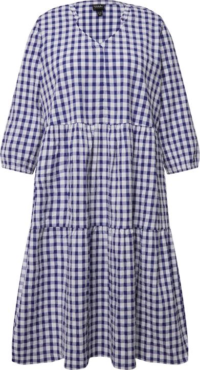 Produktbild Ulla Popken Tunika-Midikleid, Bubble-Qualität, V-Ausschnitt, 3/4-Arm (54)