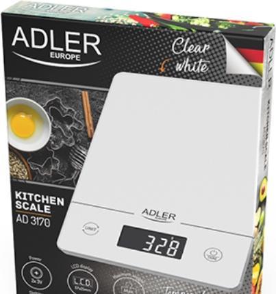 Actual product image Adler AD 3170 Kitchen Scale, Rectangle Electronic Kitchen Scale