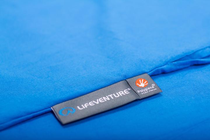 Actual product image Lifeventure Cotton Sleeping Bag Liner, Rectangular (Blue)