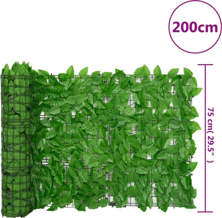 Immagine prodotto vidaXL Schermo privacy per balcone con foglie (75 cm)