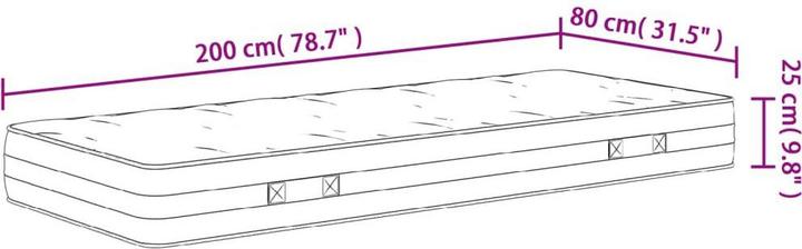 Immagine prodotto vidaXL Jerrie (80 x 200 cm, Nucleo della molla)