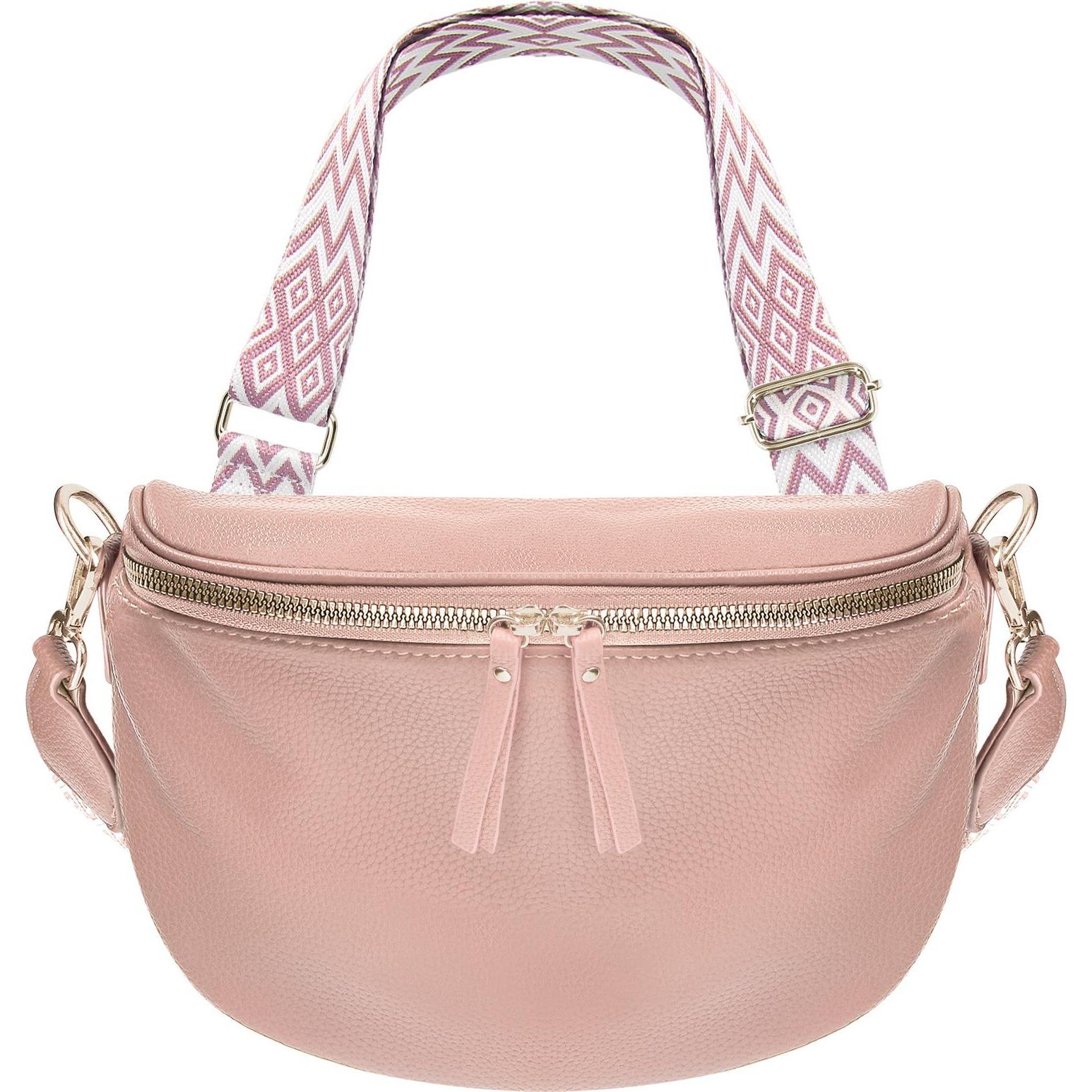 Gallantry, Bauchtasche, Gürteltasche mit geometrischem Muster, Rosa