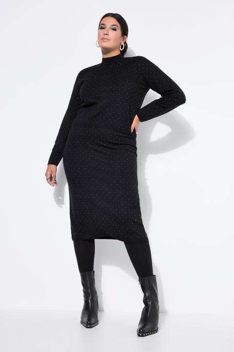 Produktbild Studio Untold Midirock, Slim Shape, Glitzernieten, Elastikbund (54)