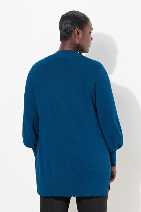 Produktbild Ulla Popken Pullover, Muschelsaum, Stehkragen, Langarm (56)
