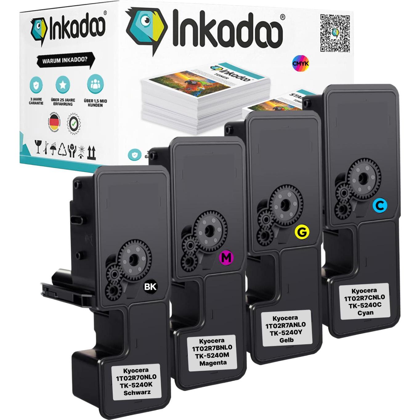 Inkadoo, Toner, Kompatibel Toner für Kyocera ECOSYS P 5026 cdw (M, BK, C, Y)
