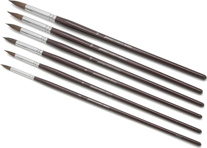 Produktbild Paintersisters Meister Premium Naturhaar Spitz-Rund 6tlg (18 mm)