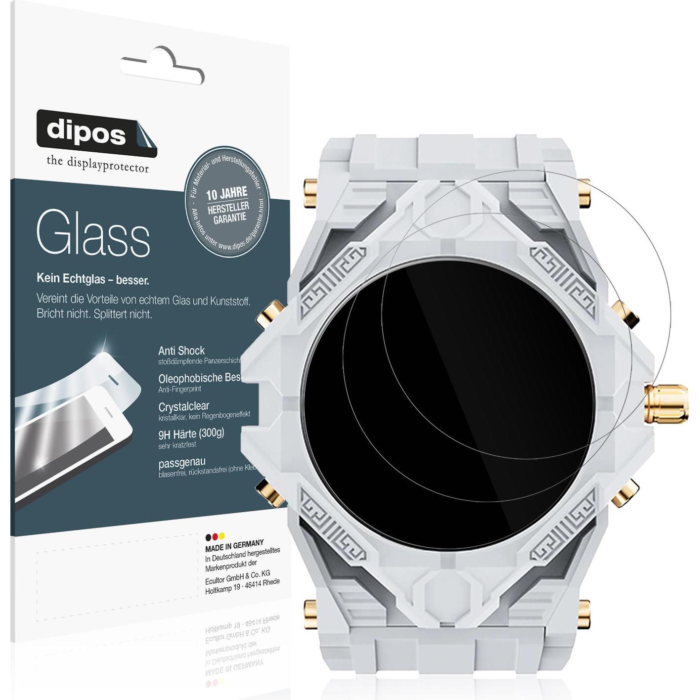 Dipos Anti-Shock Displayschutz 9H, Smartwatch Schutzfolie, Transparent