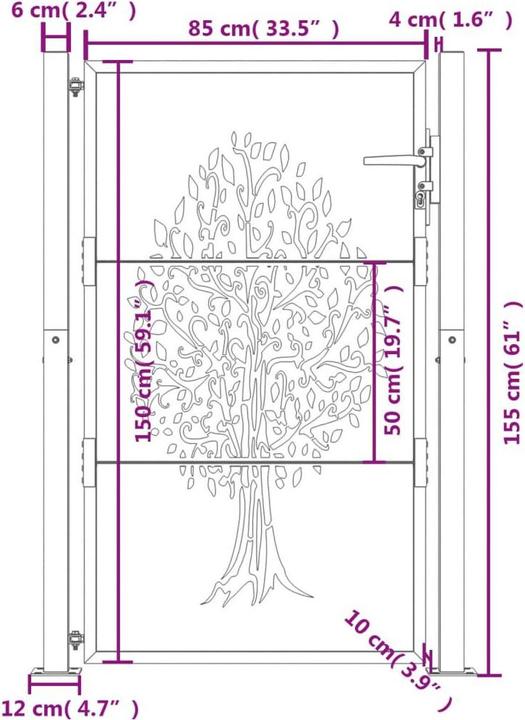 Immagine prodotto vidaXL Gartentor
