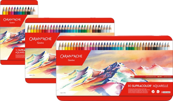 Image du produit Caran d'Ache Supracolor Aquarelle Metallschachtel (Multicolore, 12 x)