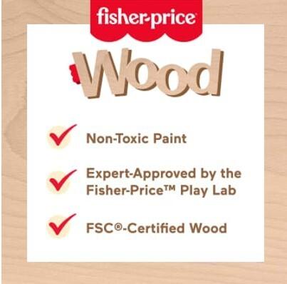 Actual product image Fisher-Price animal fun wooden balance tree