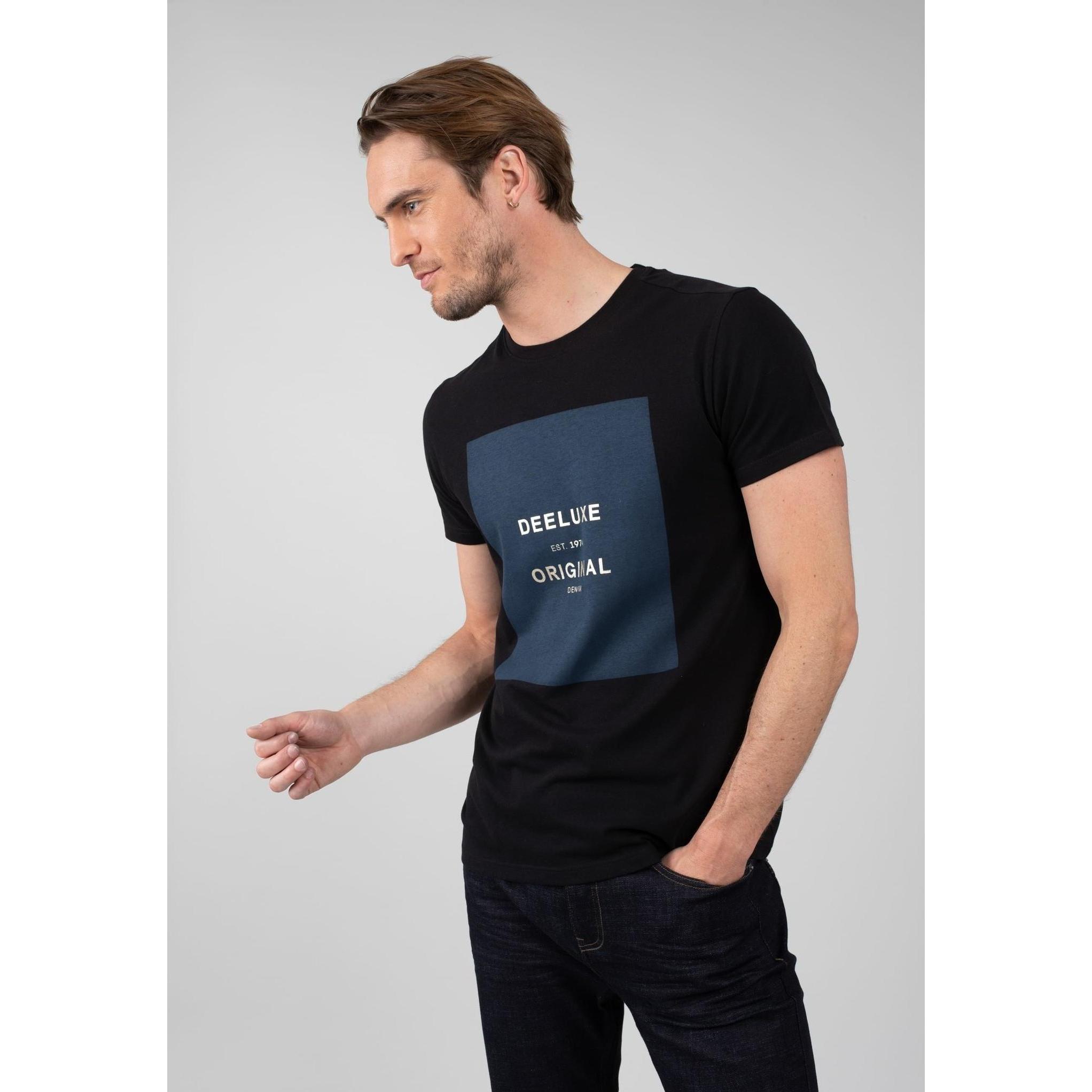 Deeluxe, Herren, Shirt, t-shirt deeuxe, Schwarz, (L)