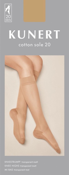Image du produit Kunert Cotton Sole 20 (Lot de 3) Mi-bas fins, couleur 352 teint, taille 35-38 (20 DEN, 35 - 38)