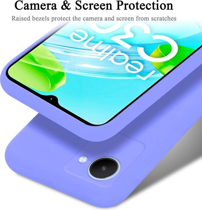 Image du produit Cadorabo TPU Liquid Silicone Case Housse pour Realme C30 / Narzo 50i PRIME (Realme Narzo 50i Prime, Nokia C30)