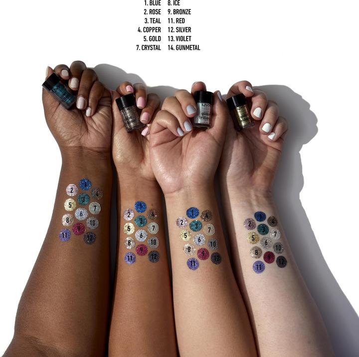 Produktbild NYX Professional Make-Up Face and Body Glitter (Silver, Bronzer, Highlighter)