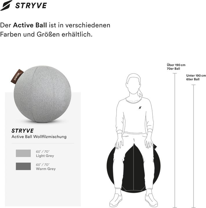 Actual product image Stryve Active Ball 65cm Wool Felt (65 cm)