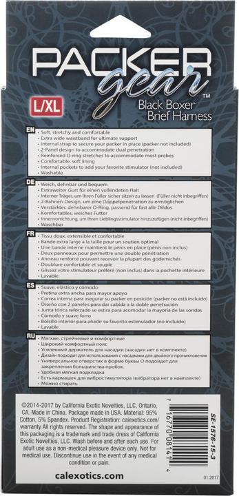 Valori nutrizionali e ingredienti CalExotics Packer Gear - Pettorina nera - L-XL