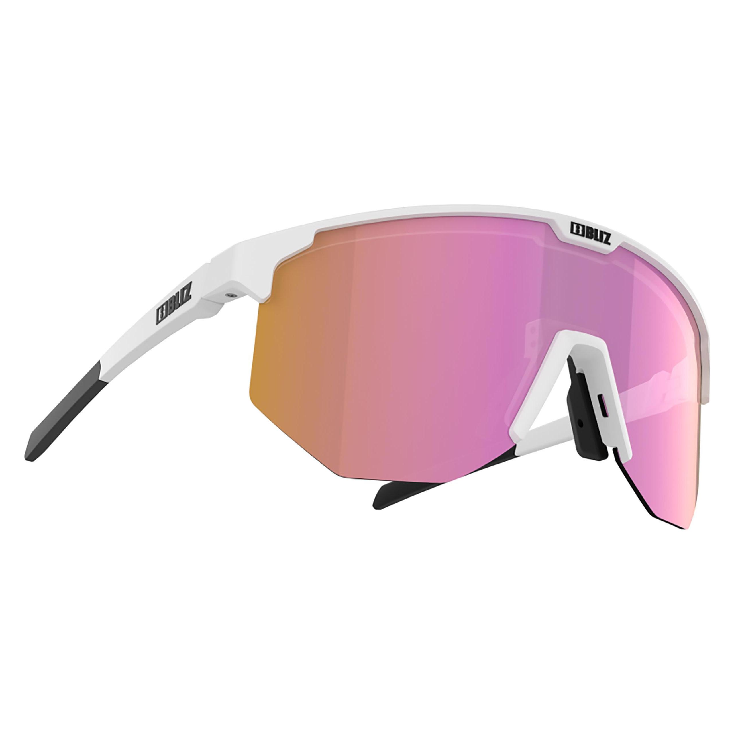 Bliz, Unisex, Sportbrille, Hero (matt White, Weiss, Brown Pink Polarized, Brown W Pink Multi), Weiss