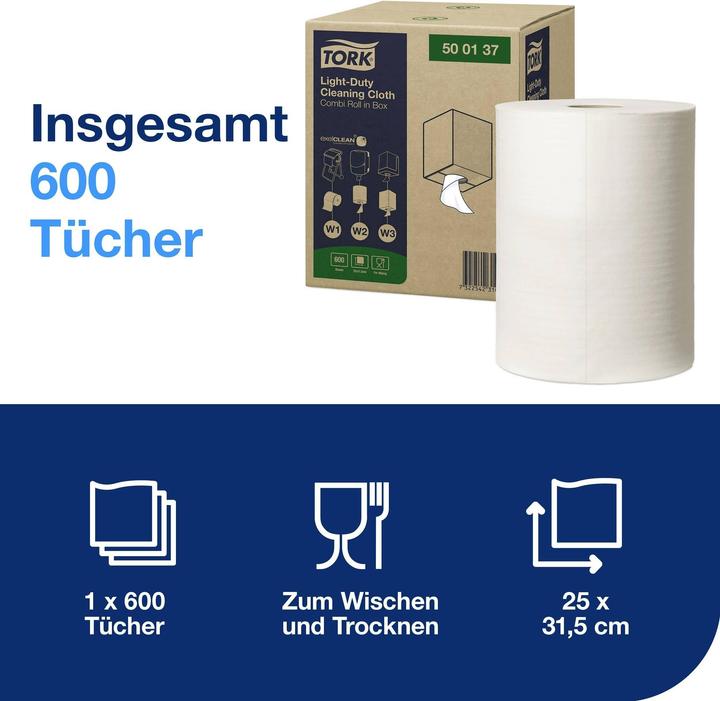 Actual product image Tork Cleaning cloth 500137 L333xW264approx. mm white 1-ply (1 x)