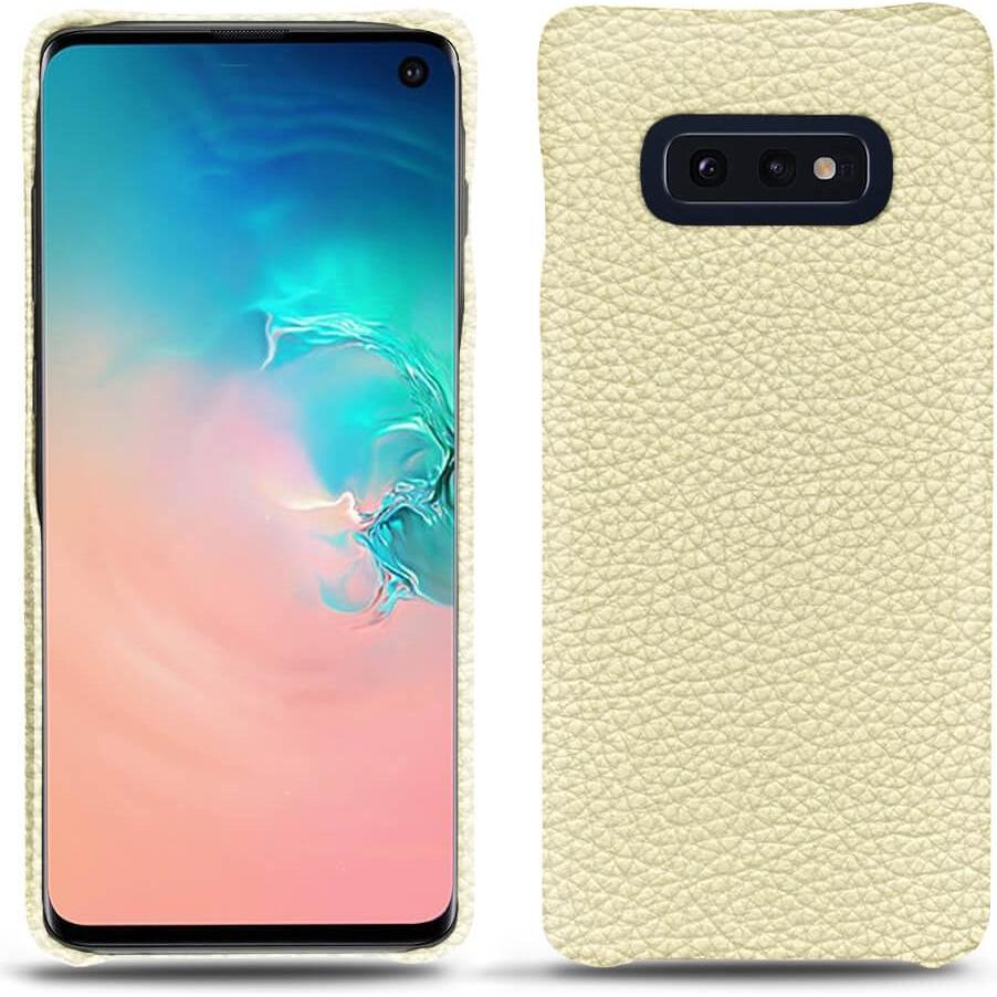 Noreve Lederschutzhülle (Samsung Galaxy S10e), Smartphone Hülle, Weiss