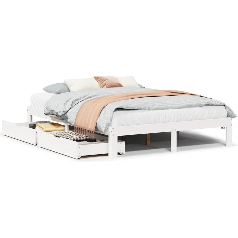 VidaXL, Bett, Bett mit Schubladen Kiefer (160 x 200 cm)