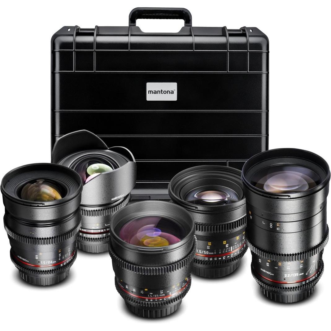 Walimex Video UWW-Tele Set 5x Sony E (Sony E, Vollformat), Objektiv, Schwarz