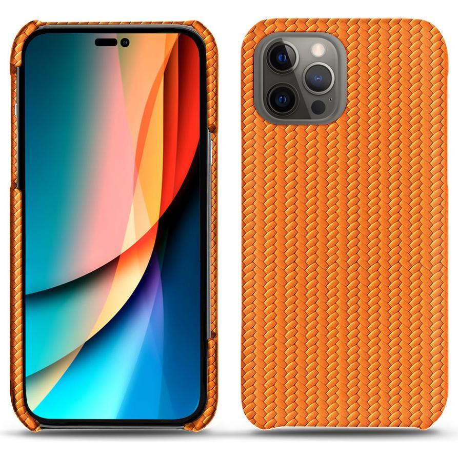 Noreve Lederschutzhülle (Apple iPhone 14 Pro), Smartphone Hülle, Orange