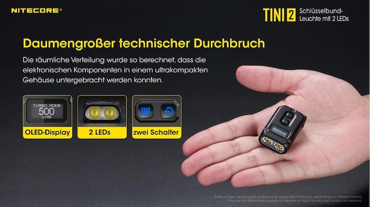Productafbeelding Nitecore TINI2 (4.70 cm, 500 lm)