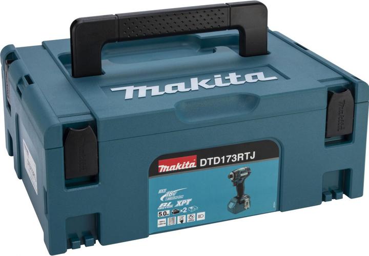 Immagine prodotto Shots Makita DTD 173 RTJ Akku Schlagschrauber 18 V 180 Nm 1/4“ Brushless + 2x Akku 5,0 Ah + Ladegerät +