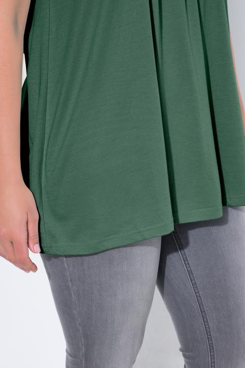 Actual product image Ulla Popken Essential Front Pleat Tee (50, 52)