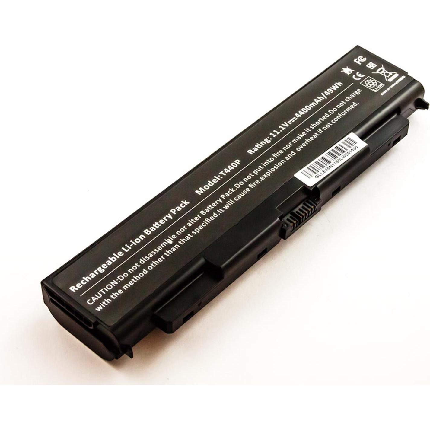 AGI Akku kompatibel mit Lenovo ThinkPad T540P (1 Zellen, 4400 mAh), Notebook Akku, Schwarz