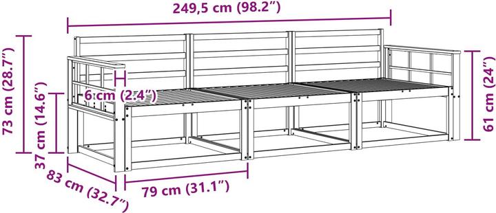 Produktbild vidaXL Outdoor-Sofagarnitur