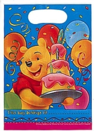 Produktbild JT Lizenzen Winnie Pooh Partytüten: Kindergeburtstag Zubehör (6 Stück)