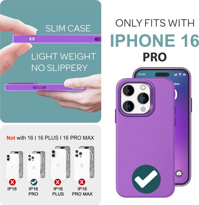 Actual product image Nalia Matt silicone cover (Apple iPhone 16 Pro)