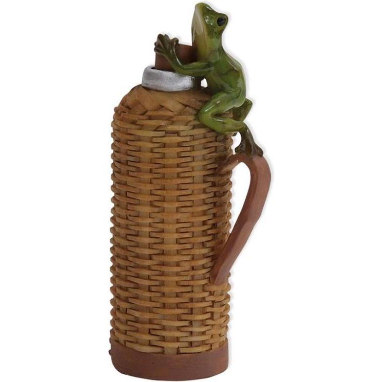 Seyko Geschenke, Deko Objekt, 091087 - Frosch "Klausi" der Durstige, 9 cm