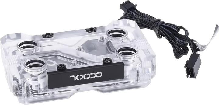 Immagine prodotto Alphacool Connettore GPX SLI doppio - Plexi - RGB indirizzabile - 3 spazi PCI-E