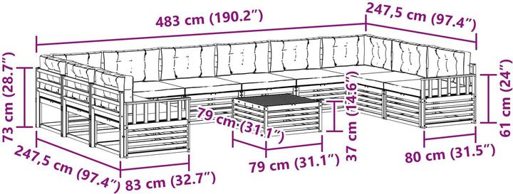 Produktbild vidaXL Outdoor-Sofa