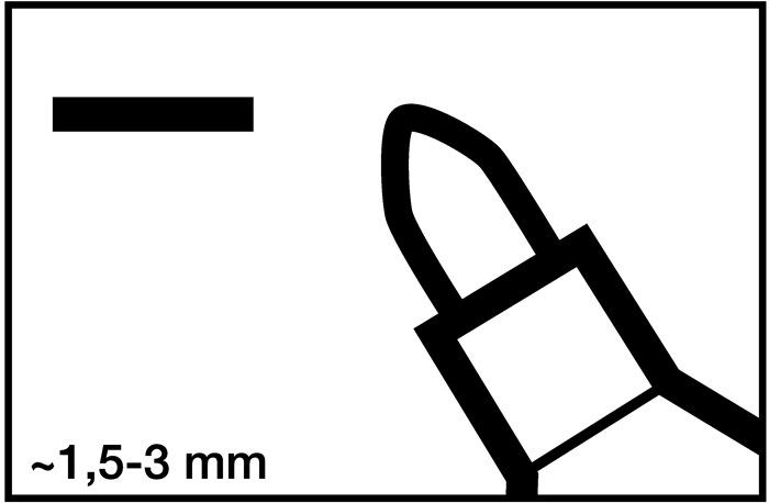 Image du produit Edding 3000 (Noir, 3 mm, 1 x)