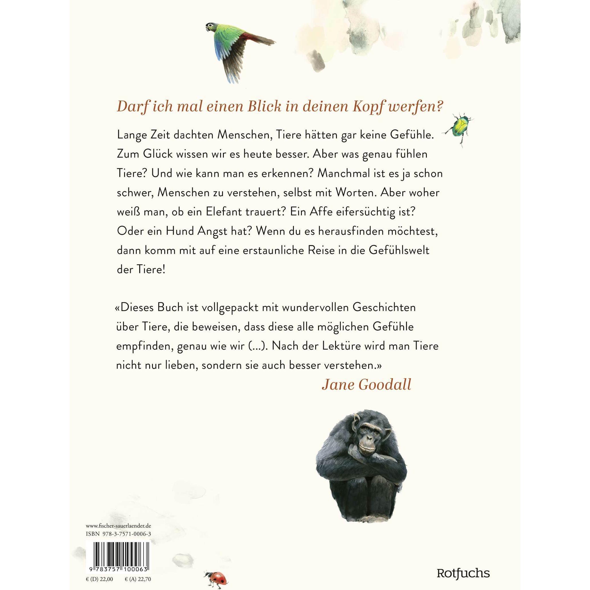 Thumbnail - Die Gefühle der Tiere: Von eifersüchtigen Affen, ängstlichen Hunden und pfiffigen Ratten, Kinderbücher von Lotte Stegema...