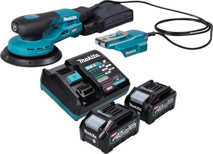 Immagine prodotto Makita BO 004 CGM201 Levigatrice rotorbitale a batteria 40 V max. 150 mm 3,0 mm di corsa Brushless + 2x (Levigatrici rotorbitali)