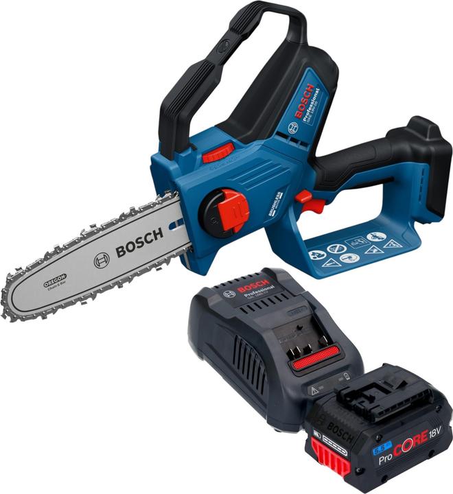 Produktbild Bosch Professional GKE 18V-20 Professional Akku Astsäge 18 V 18 cm + 1x ProCORE Akku 5,5 Ah + Ladegerät (Akku Kettensäge)