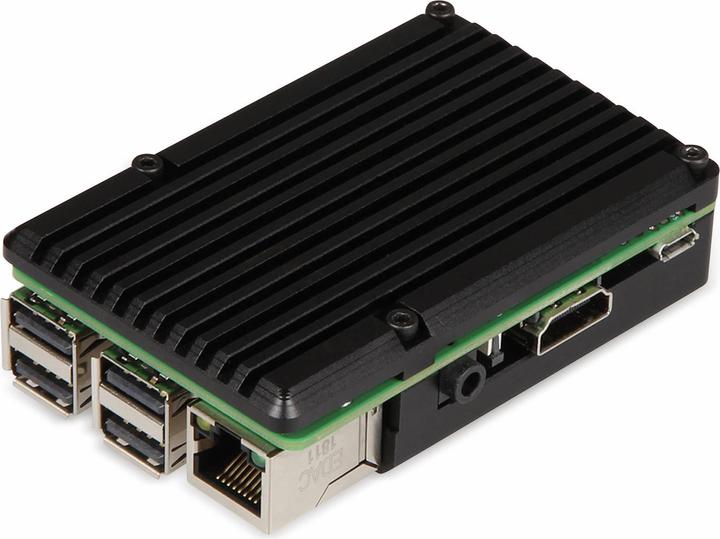 Actual product image Joy-it RPI CASE Alu 07 Case for Raspberry Pi 3 Alu black