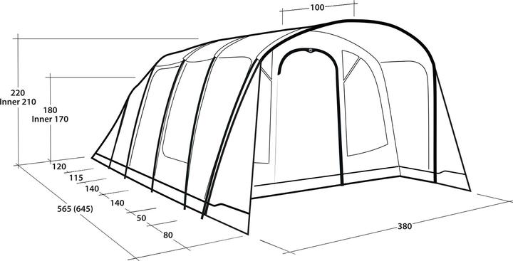 Produktbild Outwell Denver 6 (Tunnelzelt, 19.90 kg, 6 Personen)