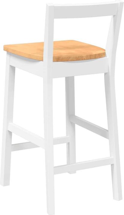 Image du produit VidaXL Tabouret de bar 2 pcs. Blanc Bois massif Hévéa