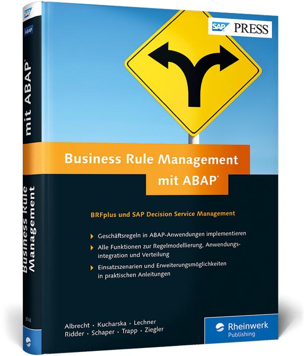 Produktbild Business Rule Management mit ABAP (Deutsch, Tobias Trapp, 2015)