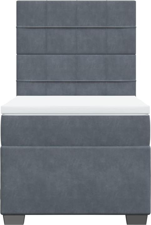 Actual product image vidaXL Bo x spring bed with mattress 120 x 190 cm velvet (120 x 190 cm)