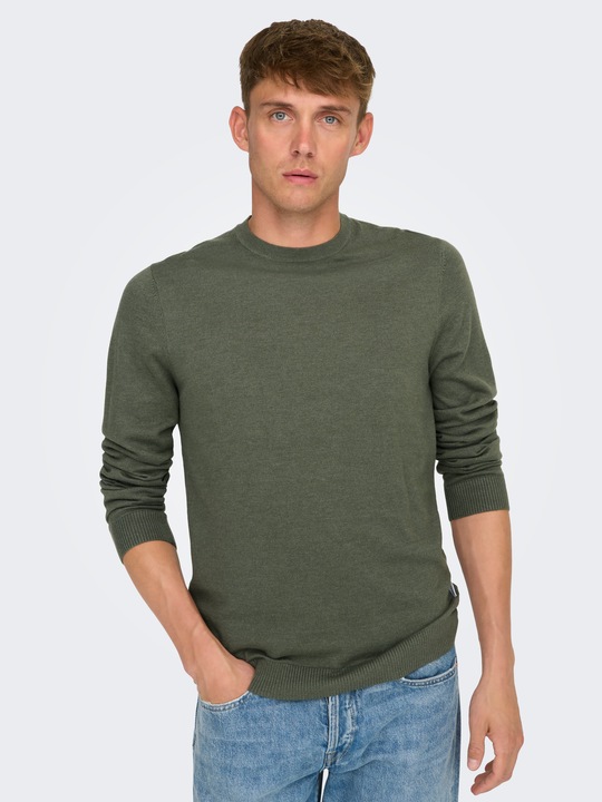 Immagine prodotto Only & Sons Maglia pullover con scollo rotondo dalla vestibilità regolare (L)
