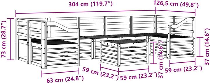 Produktbild vidaXL Outdoor-Sofa