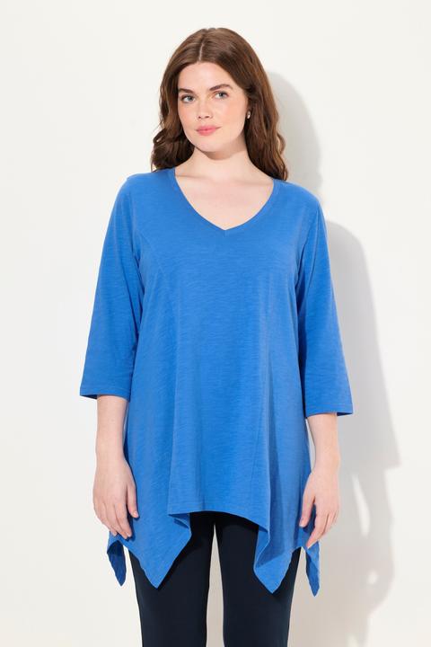 Produktbild Ulla Popken Shirt, Zipfelsaum, V-Ausschnitt, 3/4-Arm (46, 48)