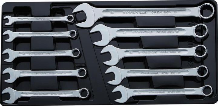 Immagine prodotto Stahlwille Set di chiavi combinate 10 pezzi (10 mm, 11 mm, 12 mm, 13 mm, 14 mm, 15 mm, 17 mm, 19 mm, 8 mm, 9 mm)